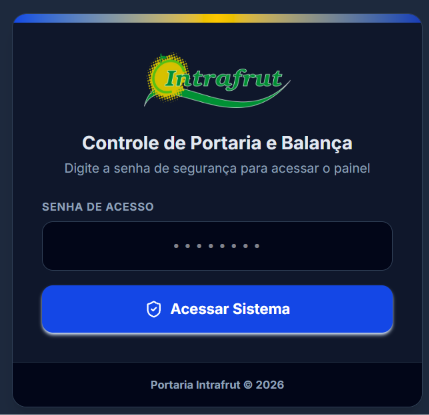 Tela de login do sistema de Controle de Portaria